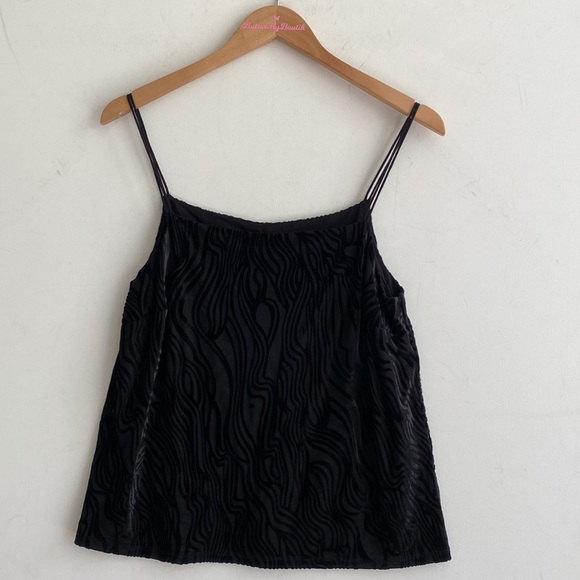Anthropology Sunday in Brooklyn velvet black motif Tank Blouse, Size S, NWT - Picture 9 of 13